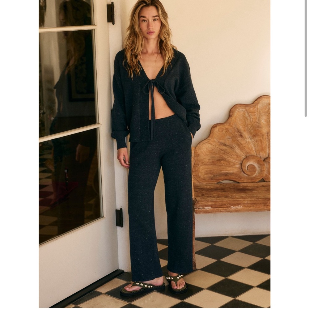 Free People Solar Sweater Set Black